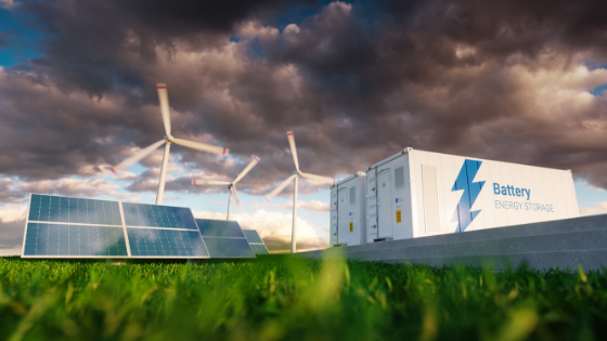 Renewable energy generation with storage onsite